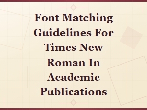 Times New Roman Font Pairing Guide for Academic